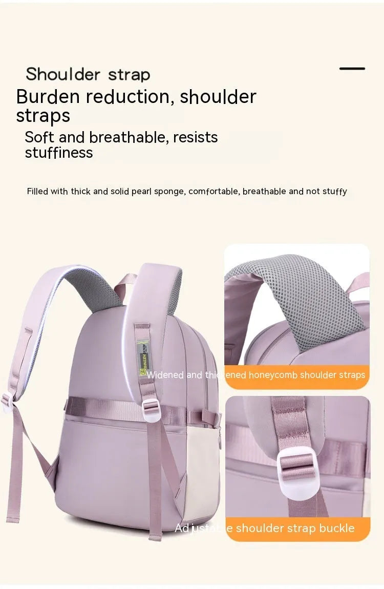 Mochila escolar de gran capacidad para niñas de escuela primaria linda