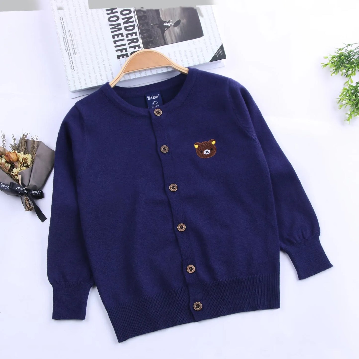 Chaqueta de punto clásica para niños, chaqueta fina para niños