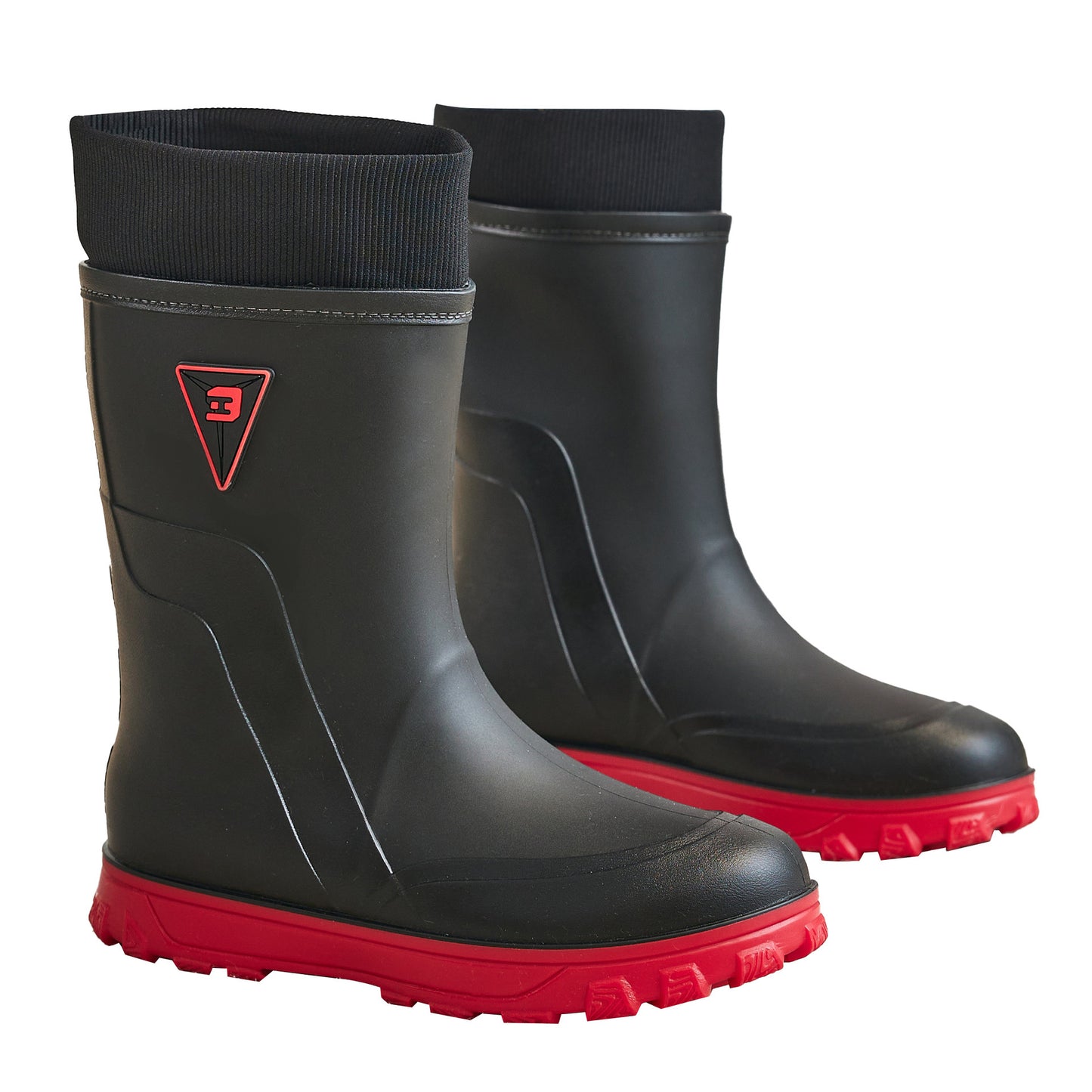 Botas de lluvia térmicas para hombre, tubo medio alto de algodón fijo