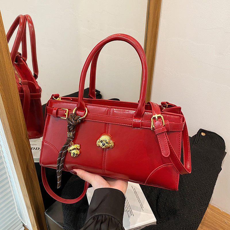 Bolso de hombro con bloques de color de moda para mujer