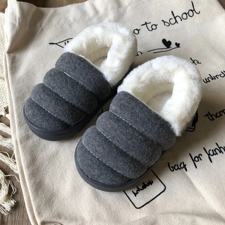 Zapatillas de algodón para niños de color caramelo, zapatos caseros interiores y exteriores, niños y niñas