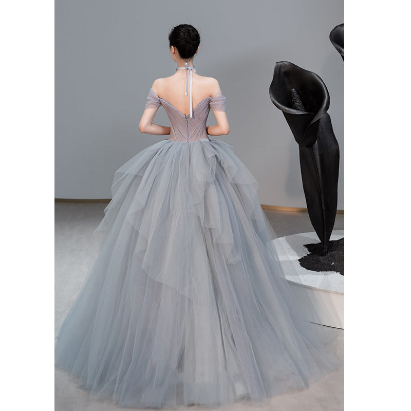 Vestido de princesa con tul y tutú para banquete francés, con textura femenina, para regalo de anfitriona