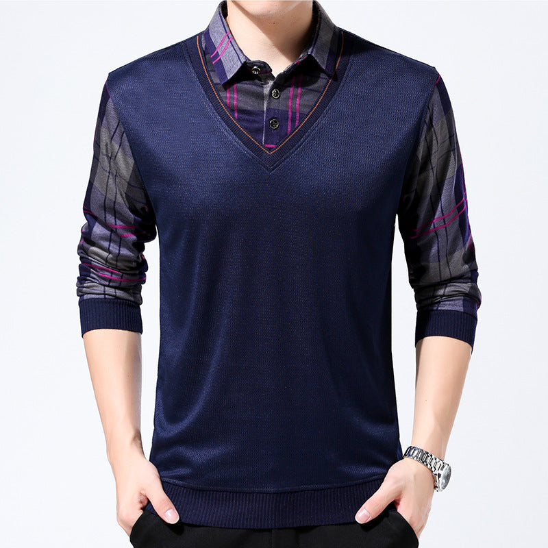 Long-sleeved T-shirt Men's Middle-aged And Elderly Clothes