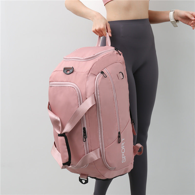 Bolsas de equipaje para mujer, bolso Oxford para hombre, bolso de hombro para gimnasio, mochila deportiva impermeable de viaje con compartimento para zapatos
