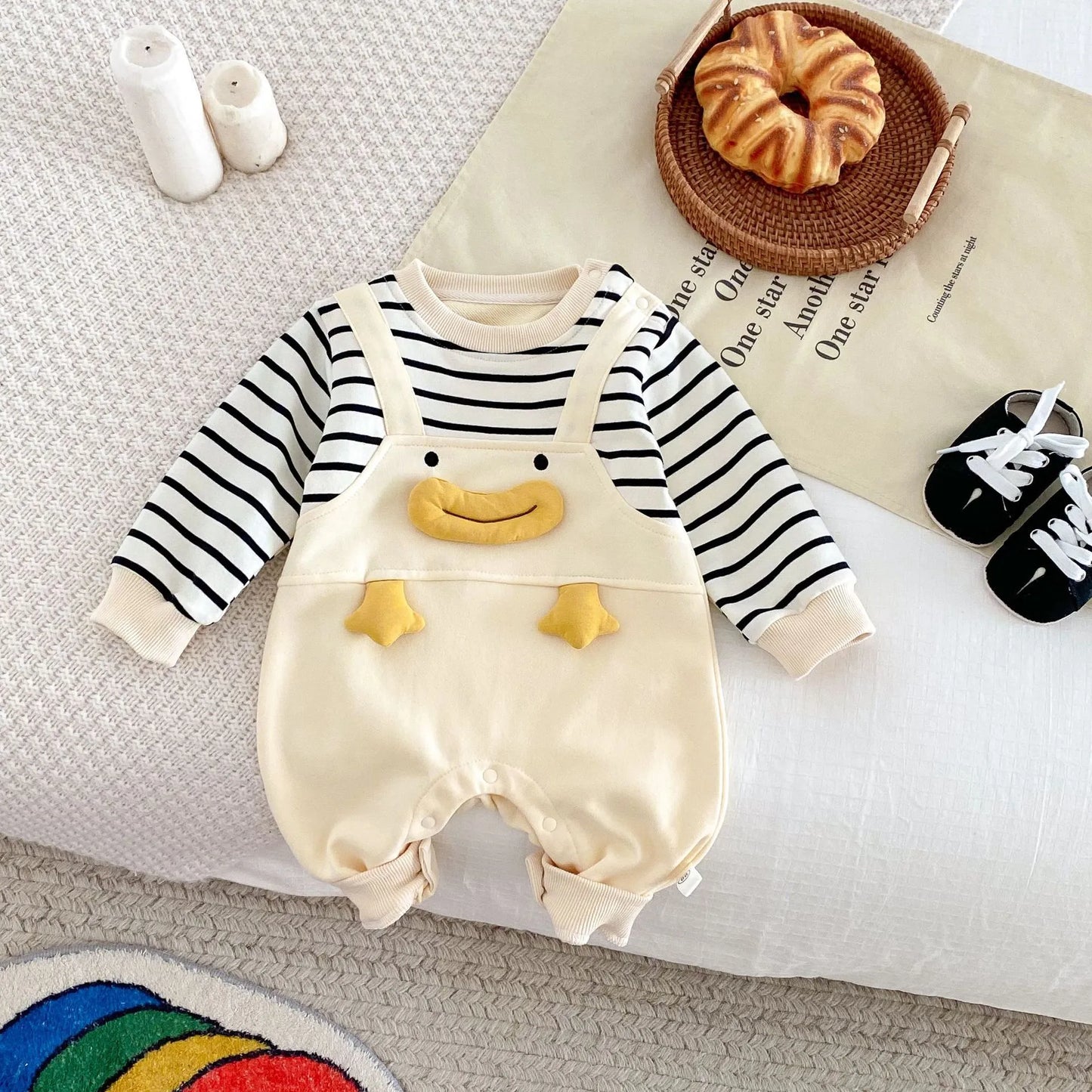 Mono de Otoño para Salir de Bebé de Mes Pequeño