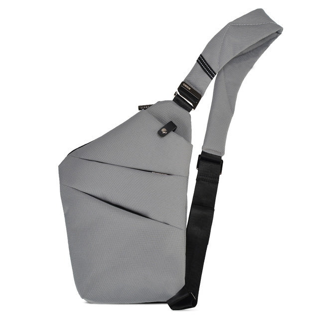 Bolsos de lona en el pecho para hombres y mujeres en un hombro