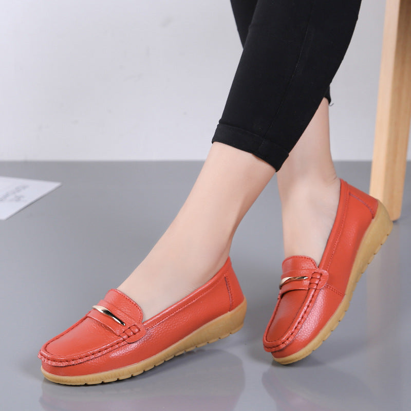 Two-layer Cowhide Middle-aged And Elderly Mothers Shoes