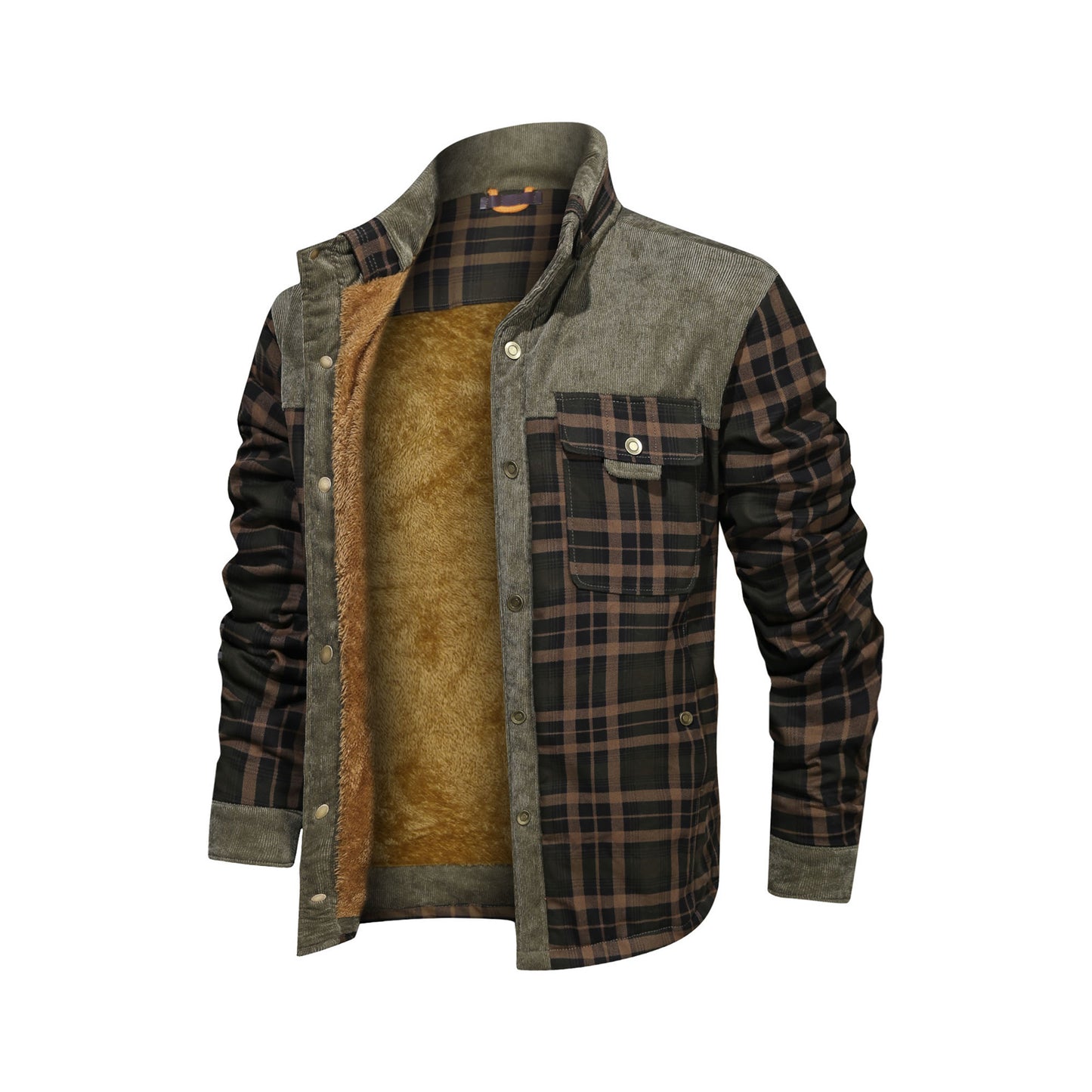 Chaqueta de abrigo grueso de lana para hombre