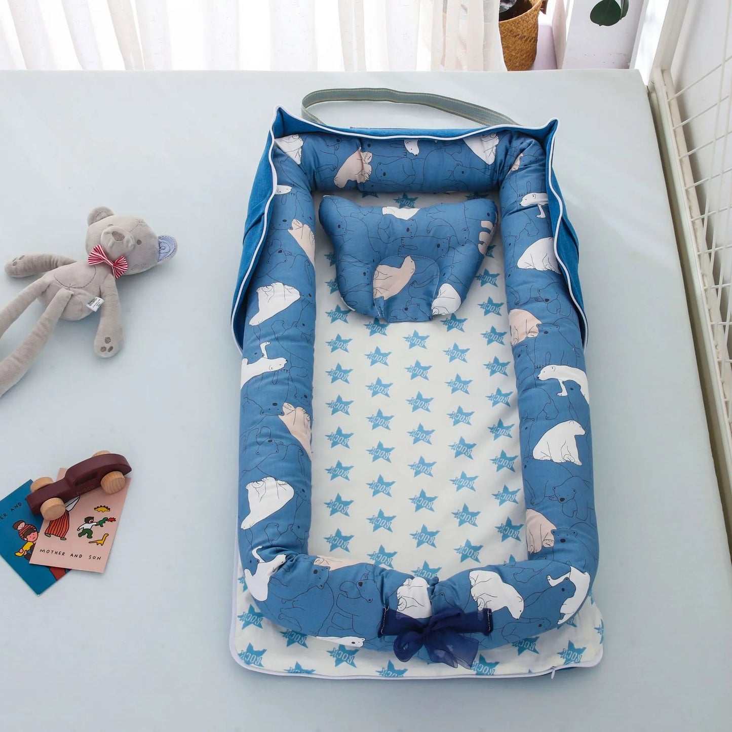 Cama de bebé plegable,