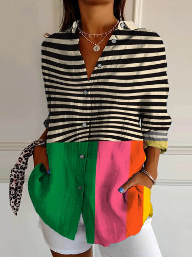 New Women's Long Sleeved Shirt For Summer Fashion, 3D Printed Shirt With Floral Pattern
