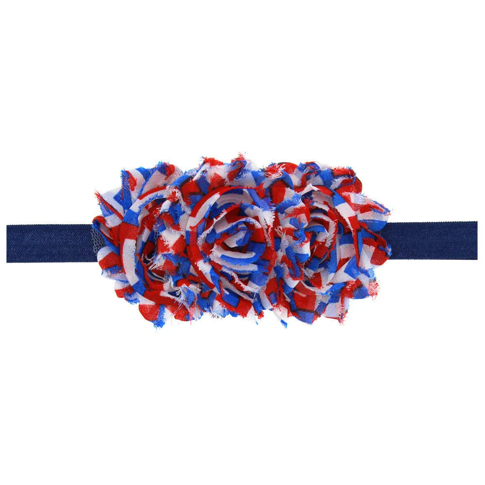 Children's Striped Rose Headband