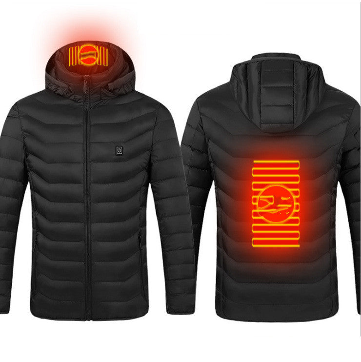 Nueva chaqueta calefactable, abrigo eléctrico USB, abrigo de algodón, ropa térmica, chaleco calefactor, ropa de hombre para invierno