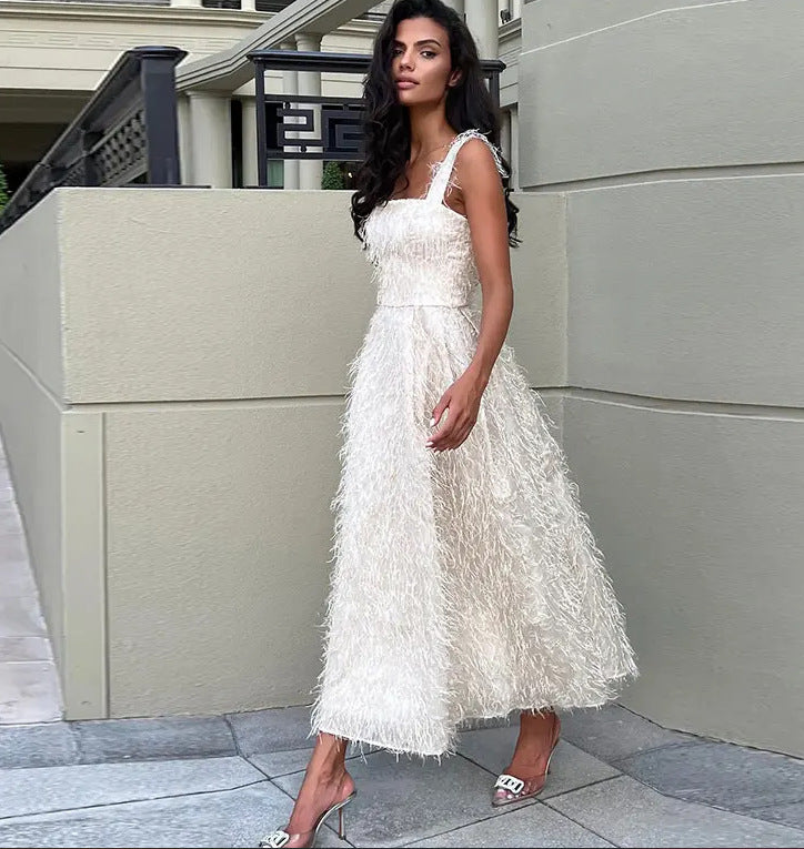 Women's Sleeveless Tassel Dress