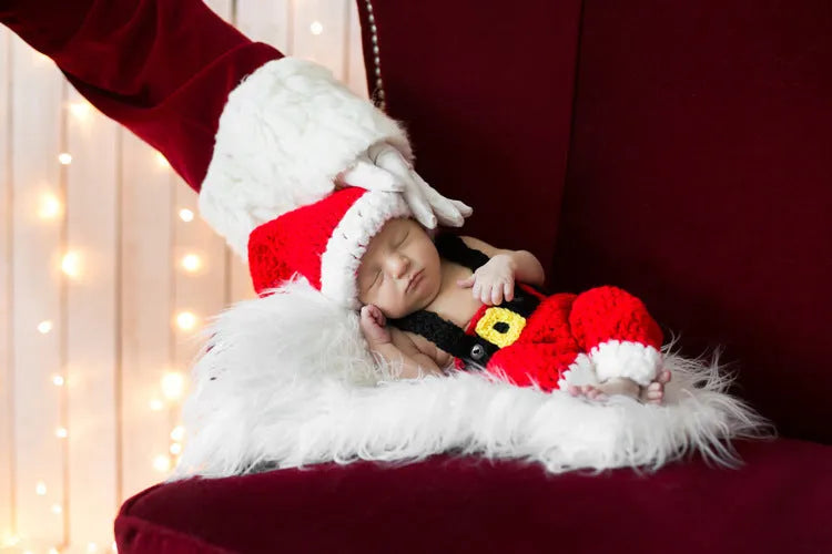 Vestido navideño de lana roja