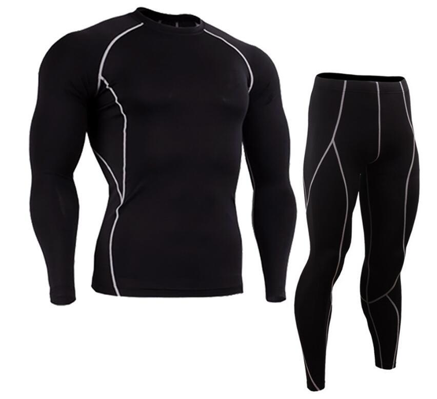 Conjuntos de pantalones y camisetas de camuflaje para hombre, camiseta de Crossfit a la moda, ropa de marca de compresión, pantalones para correr, mallas informales para hombre