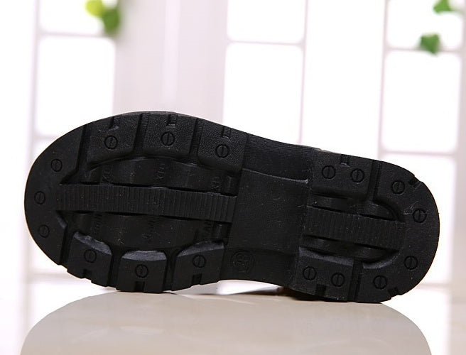 Zapatos de invierno para niños, botas Martin impermeables de cuero PU, botas de nieve para niños