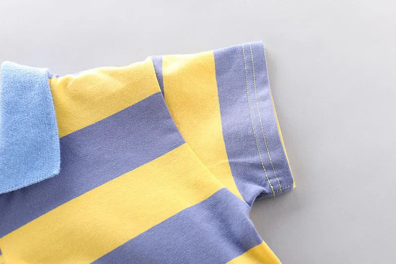 Polo de solapa de estilo coreano de manga corta de verano para niño