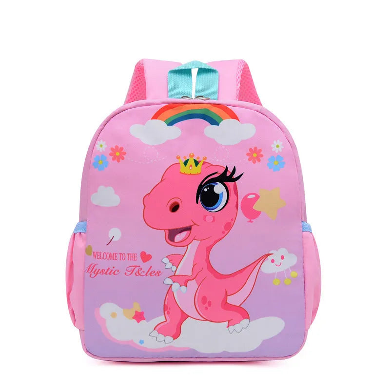 Jardín de infantes para hombres y mujeres Reducción de carga Descompresión Anti-perdida Moda Todo fósforo Mochila escolar Mochila para estudiantes de dibujos animados al por mayor