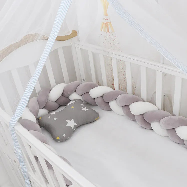Bébé Pare-chocs lit Tresse Noeud Oreiller Coussin Pare-chocs pour Infantile cuna Bebe allumé lit Protecteur Tour de lit Chambre Décor