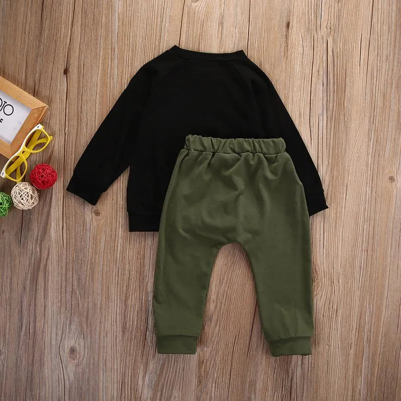 Primavera y verano nuevos ins trajes para niños letras bebé masculino en el traje para niños modelos de explosión de Amazon