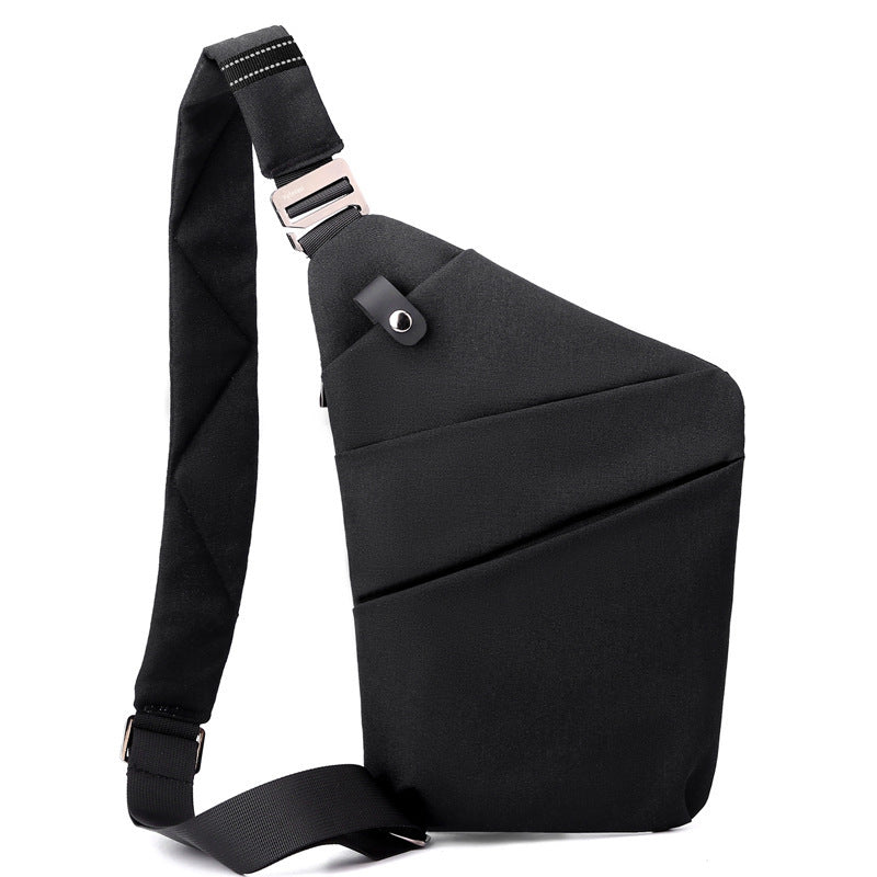Bolsos de lona en el pecho para hombres y mujeres en un hombro
