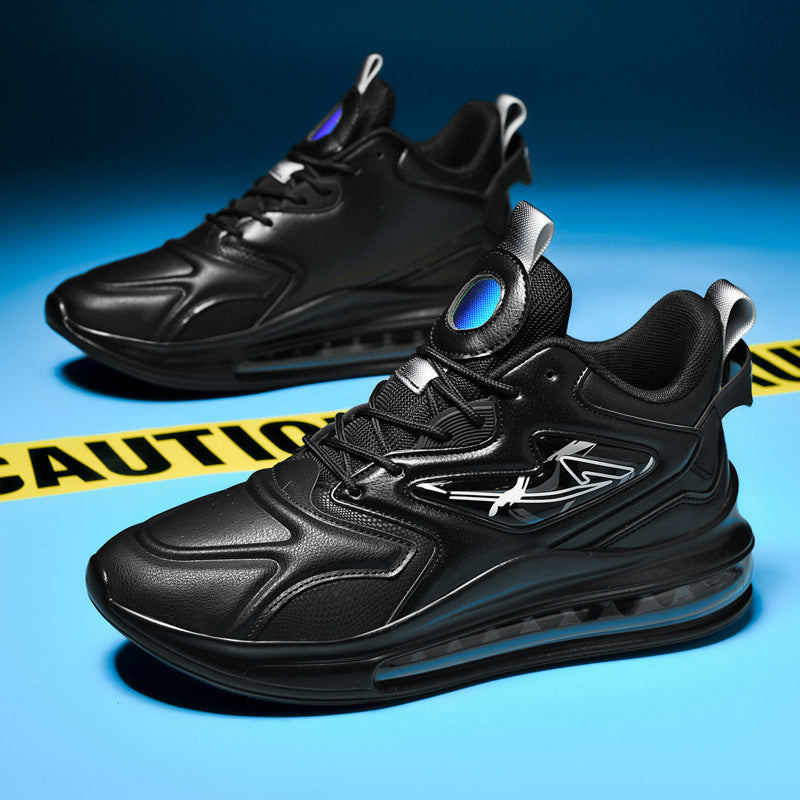 Zapatillas deportivas con cordones y amortiguación de aire para hombre, ligeras, de suela gruesa, informales, a la moda, para correr