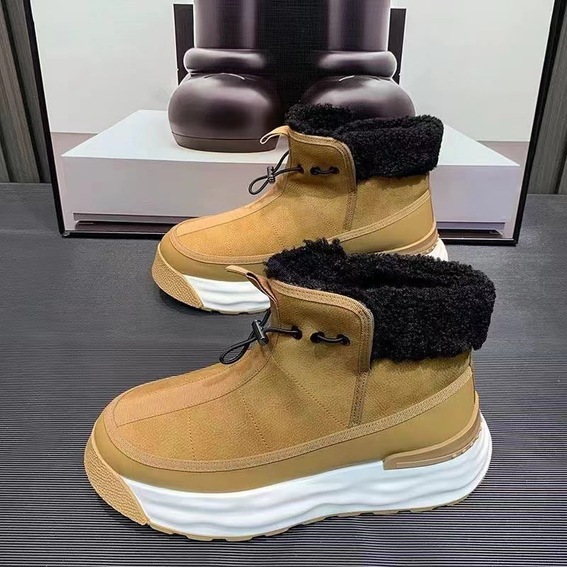 Zapatos de hombre con plataforma alta de cuero genuino