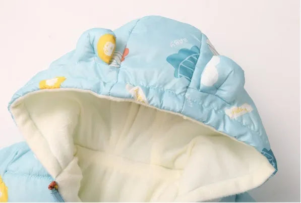 Nueva chaqueta de algodón con capucha ligera para niños de otoño e invierno fuera de temporada