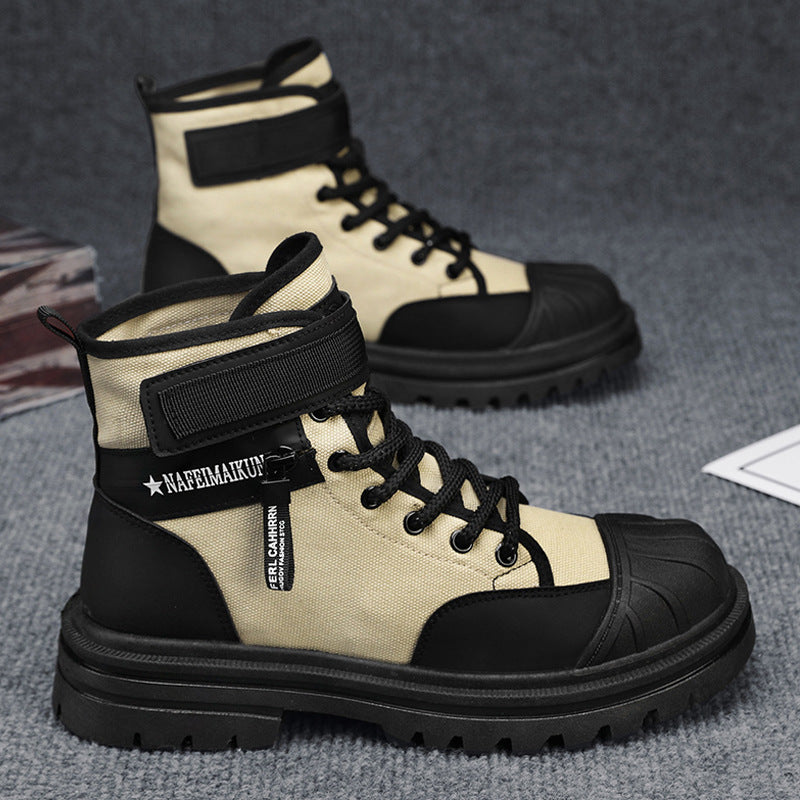 Zapatos de trabajo con punta de concha y parte inferior gruesa Botas para hombre