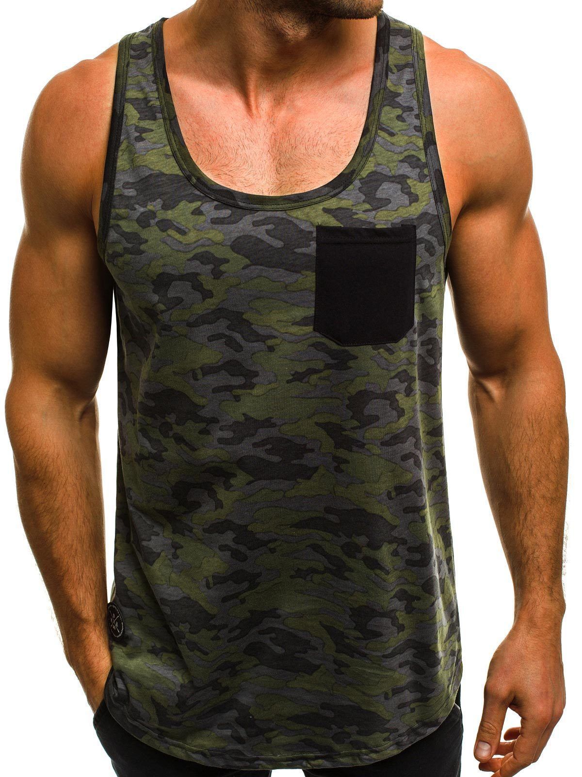 Chaleco informal para hombre, ajustado, transpirable, con estampado de camuflaje, personalizado, sin mangas