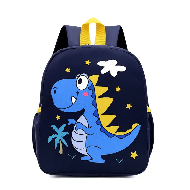 Jardín de infantes para hombres y mujeres Reducción de carga Descompresión Anti-perdida Moda Todo fósforo Mochila escolar Mochila para estudiantes de dibujos animados al por mayor