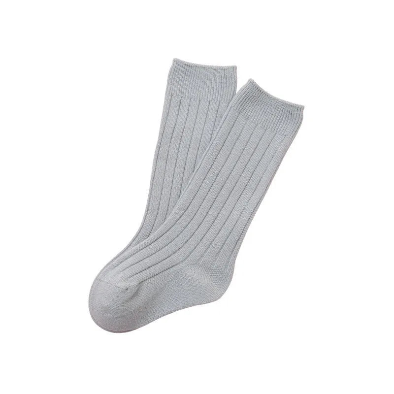 Calcetines hasta la rodilla para bebé con doble aguja