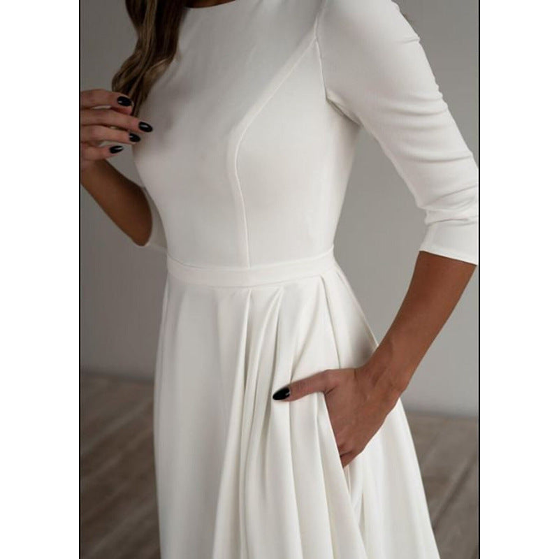 Vestido de noche ajustado para banquete de boda, de temperamento largo y para desplazamientos diarios