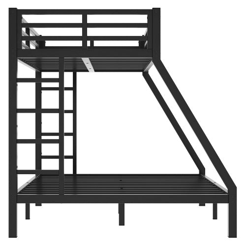 Litera de metal Twin XL sobre Queen para adolescentes y adultos, ahorra espacio, reduce el ruido y no necesita somier.