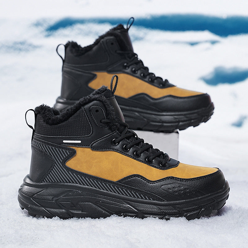 Zapatos Altos Acolchados De Algodón Fríos Y Cálidos Invierno