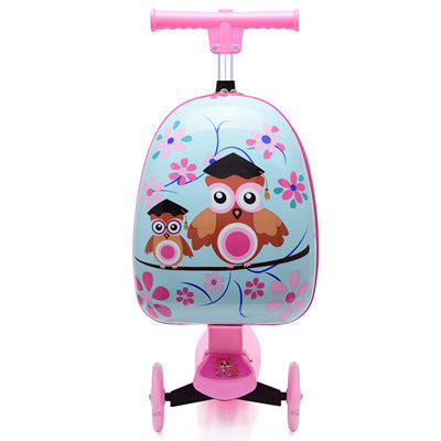 Children's Cute Cartoon Scooter Trolley Case