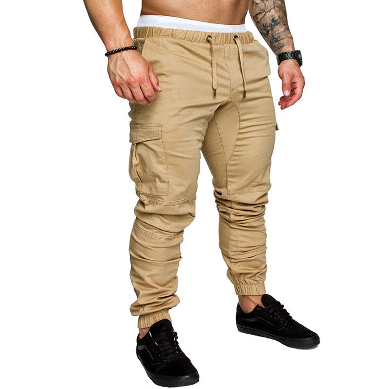 Pantalones casuales de tela tejida para hombre Pantalones de corsé