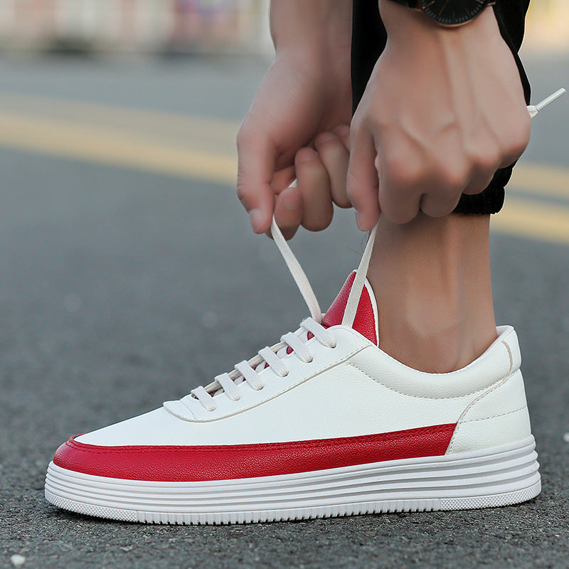 Nuevos zapatos blancos calientes, zapatos para hombre, zapatos coreanos que combinan con todo, zapatos para hombre, viento británico en otoño