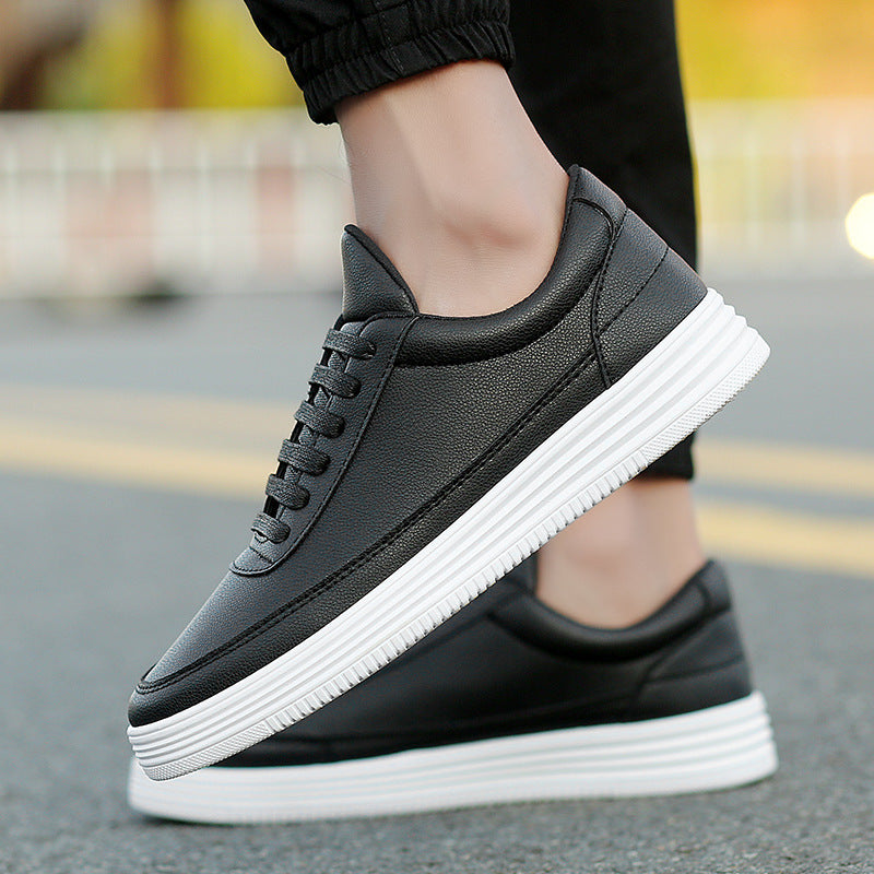 Nuevos zapatos blancos calientes, zapatos para hombre, zapatos coreanos que combinan con todo, zapatos para hombre, viento británico en otoño