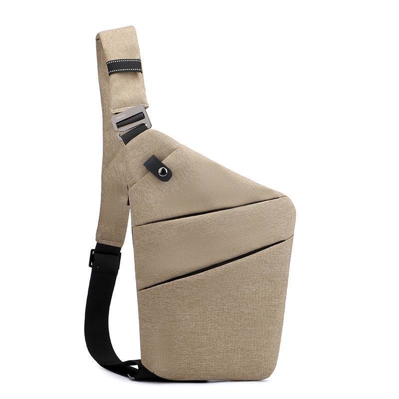 Bolsos de lona en el pecho para hombres y mujeres en un hombro