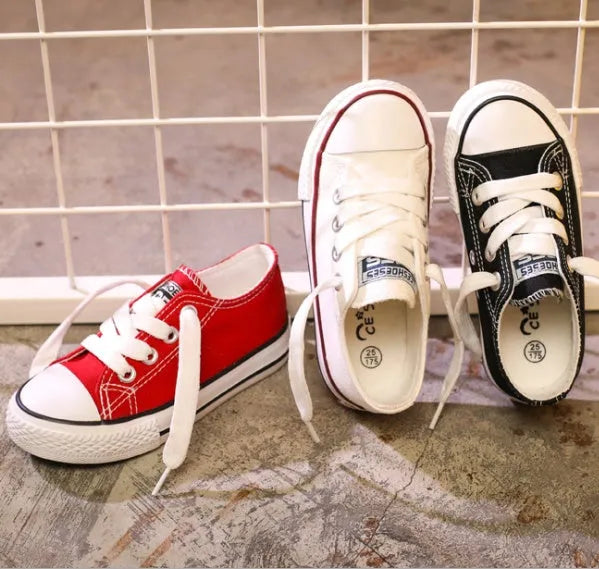 Zapatos de lona Zapatos casuales antideslizantes Zapatos para estudiantes, padres e hijos, nuevos zapatos de bebé, zapatos blancos