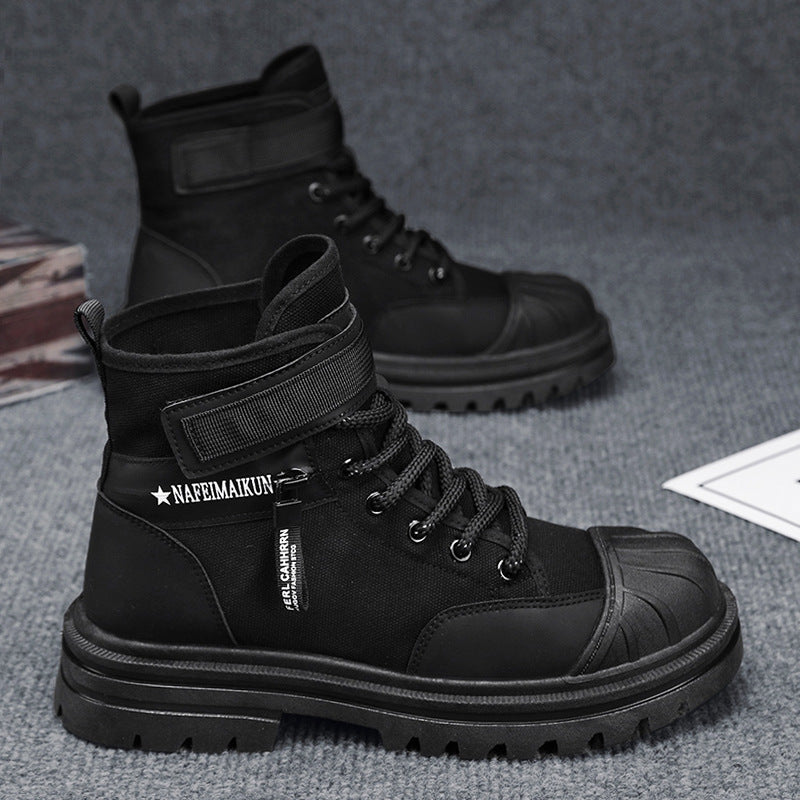 Zapatos de trabajo con punta de concha y parte inferior gruesa Botas para hombre