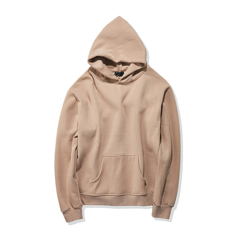 Suéter masculino y masculino otoño nuevo color más terciopelo oversize fuera del hombro Sudadera con capucha para hombre marea