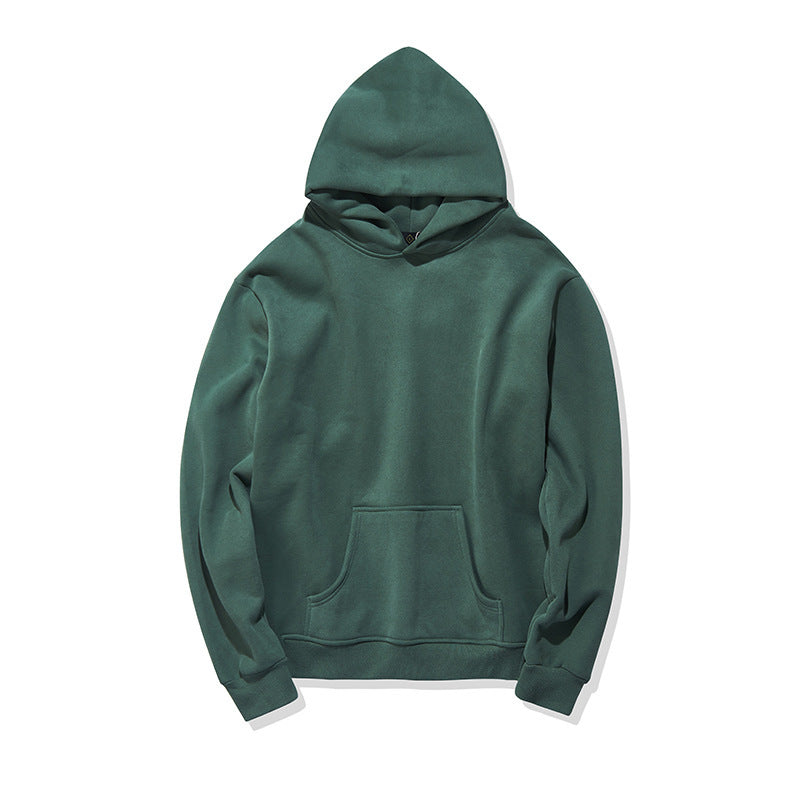Suéter masculino y masculino otoño nuevo color más terciopelo oversize fuera del hombro Sudadera con capucha para hombre marea