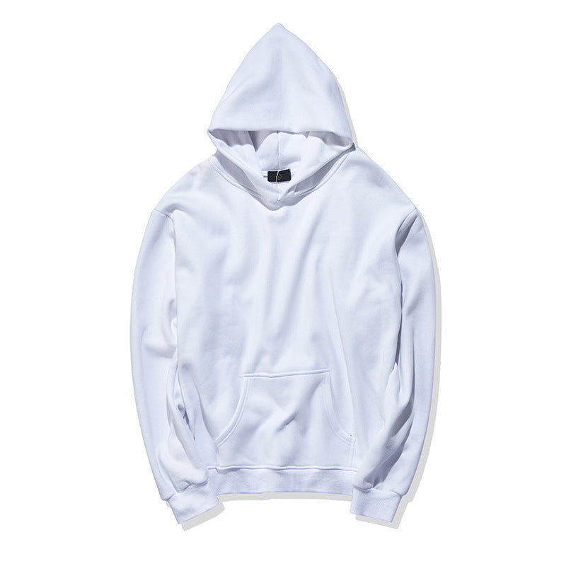 Suéter masculino y masculino otoño nuevo color más terciopelo oversize fuera del hombro Sudadera con capucha para hombre marea