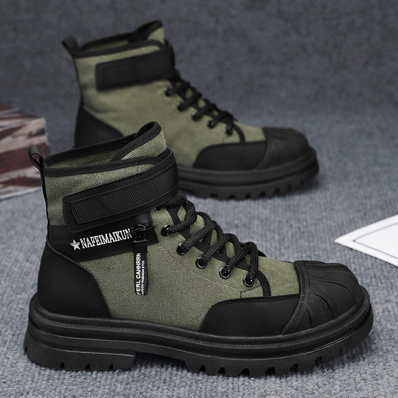 Zapatos de trabajo con punta de concha y parte inferior gruesa Botas para hombre
