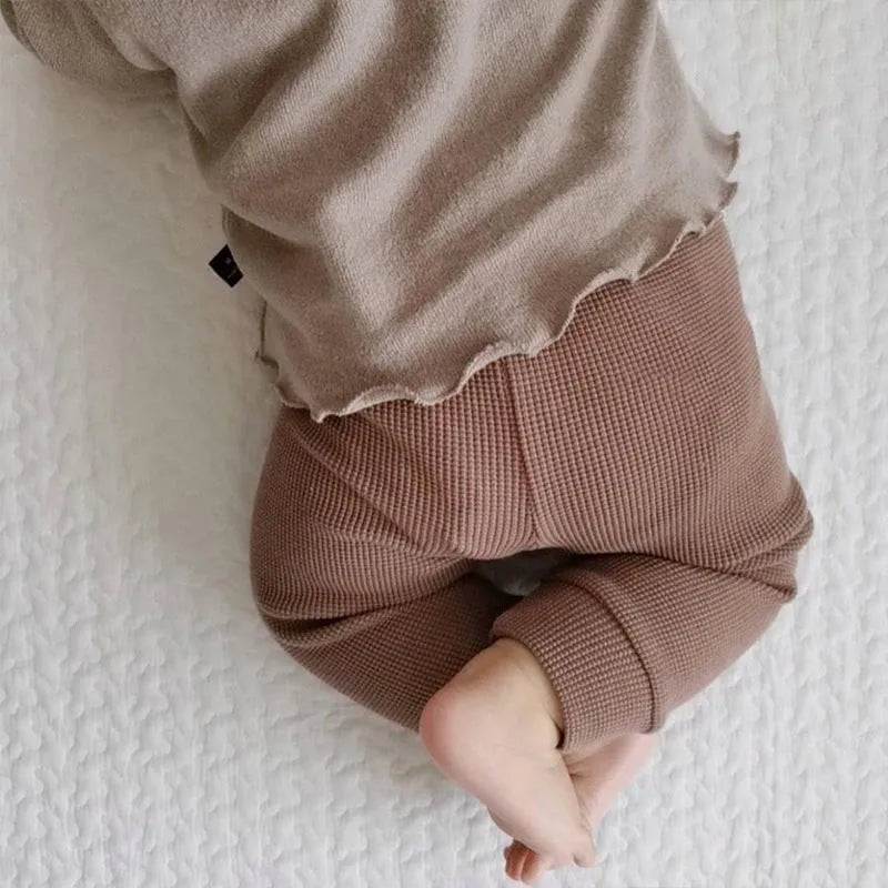 Pantalones de oso gofre Pantalones de bebé Pantalones Harem de excursión linda