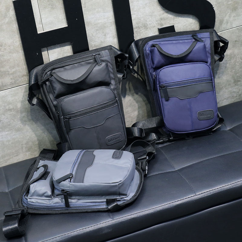 Hombres Impermeable Nylon LegsBag Muslo Cadera Bolsas Fanny Pack Moda