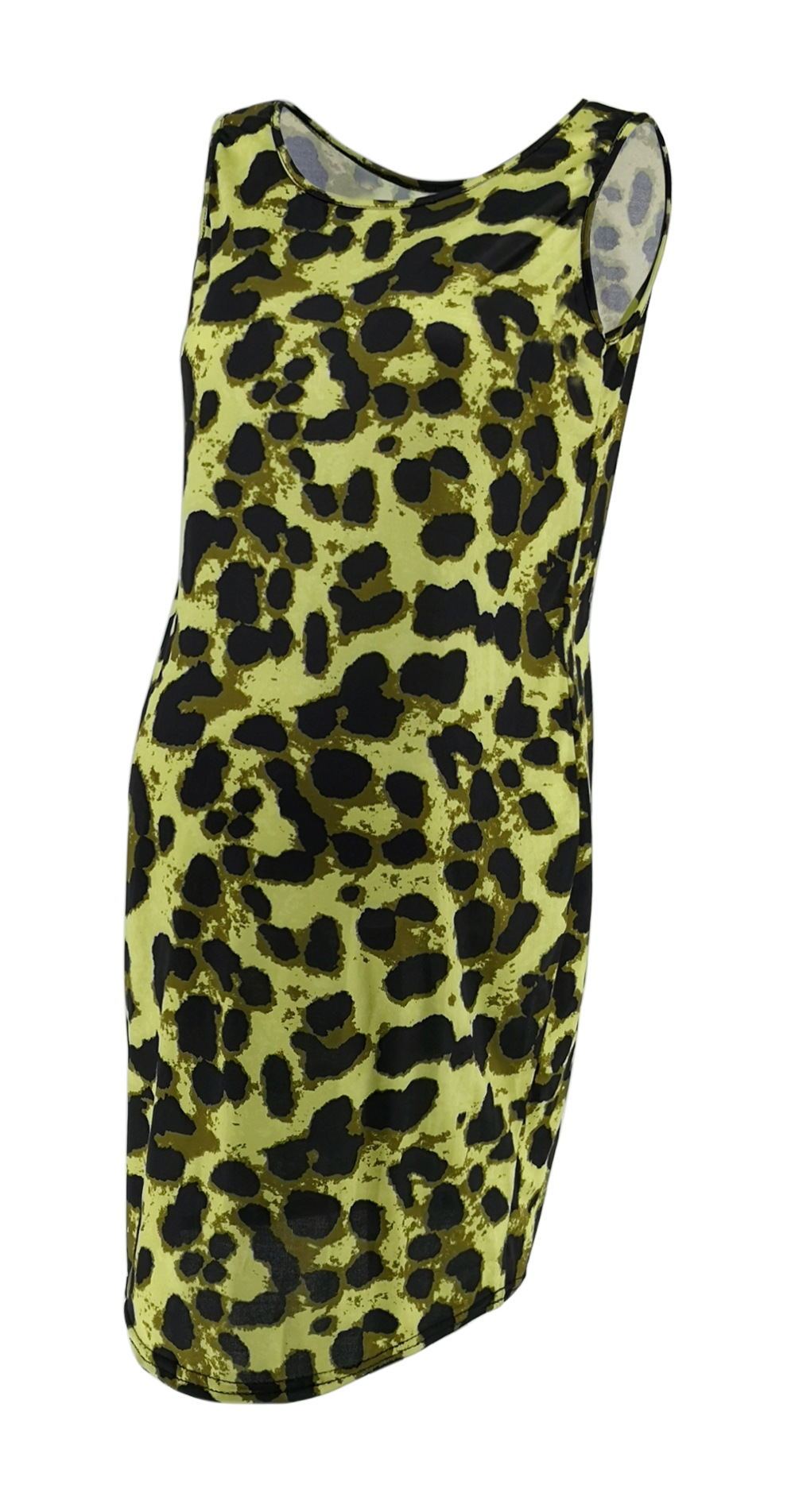 Vestido De Leopardo Verano Sin Mangas Mujeres Embarazadas