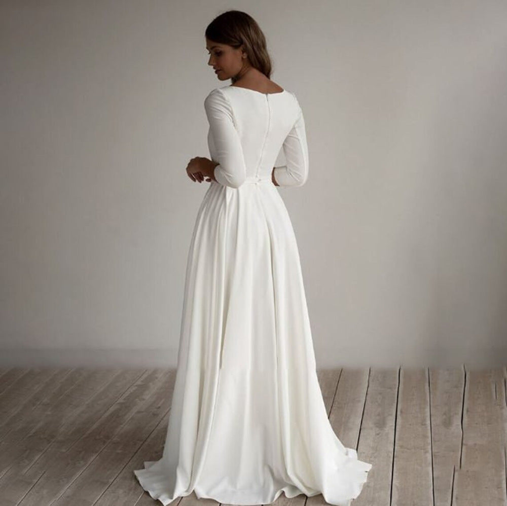 Vestido de noche ajustado para banquete de boda, de temperamento largo y para desplazamientos diarios